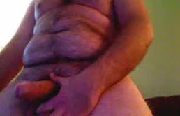 Fat guy shows his ass to the webcam